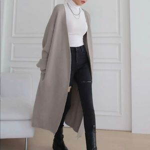 Dazy (shein) drop shoulder longline cardigan